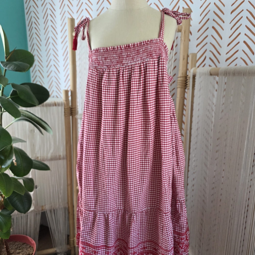 Old Navy Red Checkered Kids Dress